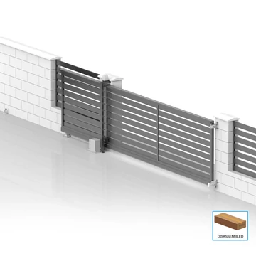 Önhordó úszókapu 6x2,125m 20x100 R7016 kitöltéssel (Lapraszerelt)
