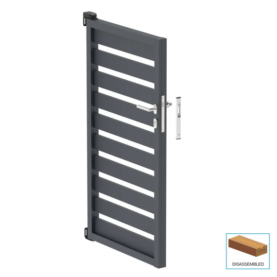 Kiskapu  1,025x1,85m 20x100 R7016 kitöltéssel (Lapraszerelt)