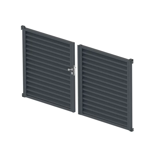 Kétszárnyú kapu zsalugáteres 3,92x1,85m  (Lapraszerelt)