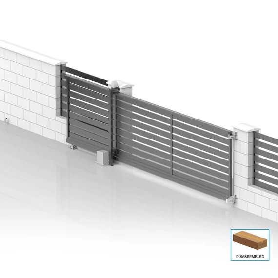Önhordó úszókapu 6x2,125m 20x100 R7016 kitöltéssel (Lapraszerelt)