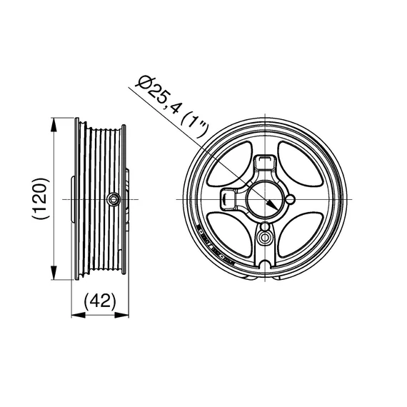 Garázskapu - Kábeldob normál rendszer, magasság max. 2440mm (0.5 bizt.menet) tengely 1