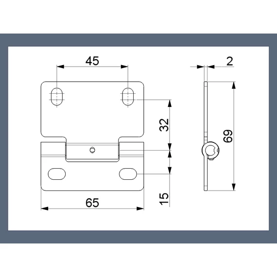 Garázskapu - Közbenső zsanér; IPARI, standard, galvanizált